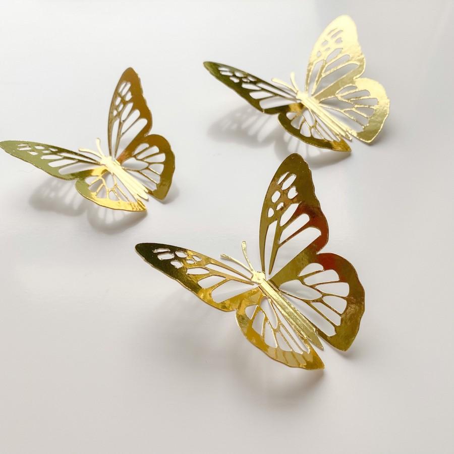 Свадьба - Butterfly cupcake toppers delicate charm glitter decor party cake decorating ideas birthday cake gold silver glitter script mum cake gold