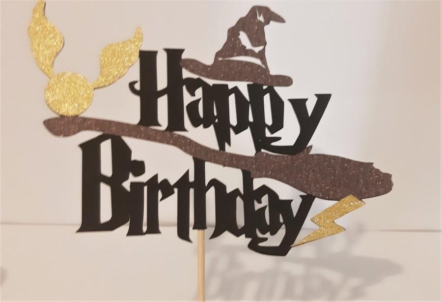 زفاف - Harry Potter Happy Birthday Cake Topper ***Free UK Shipping***