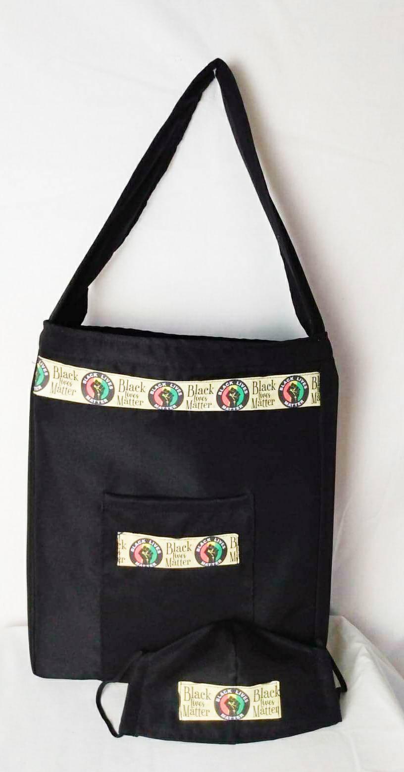 Wedding - 816 Special Edition: Black Lives Matter Accent Tote Purse and Matching Mask