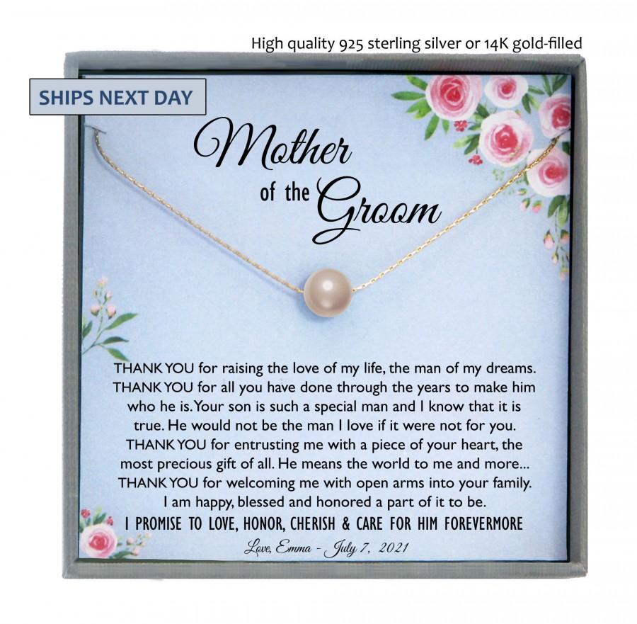 زفاف - Mother of the Groom from Bride Gift Necklace Future Mother in Law Wedding Gift, Bride to Mother in law gift