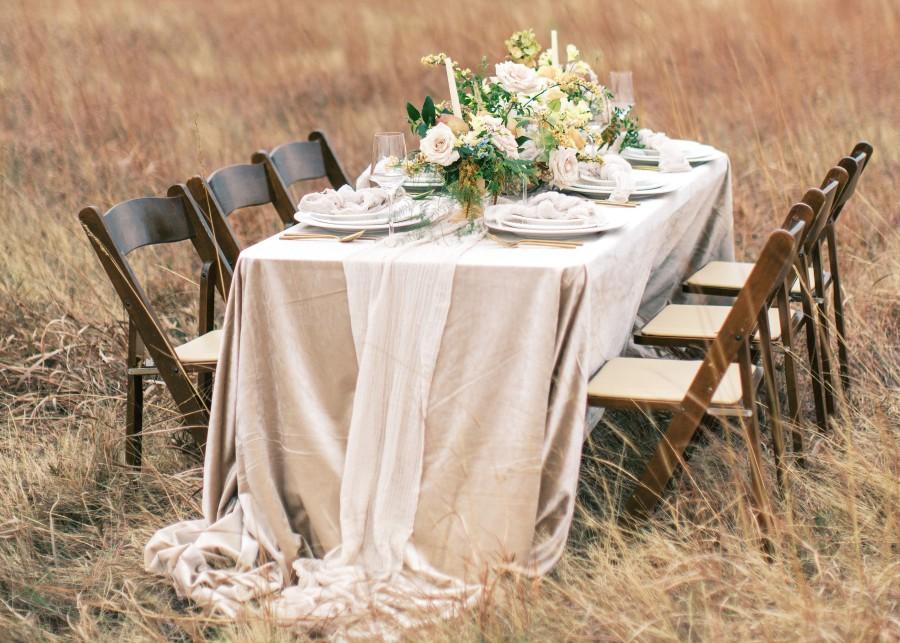 Mariage - Wedding Table Runner Gauze, Boho Reception Centerpiece Cheesecloth Runner, Event Party Table Rustic Home Table Runner, Beach Wedding Runner