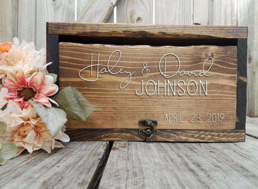 زفاف - Luxury Wood Wedding Card Box 