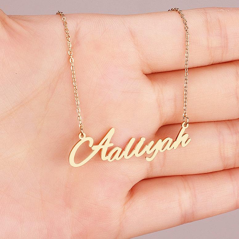 Свадьба - Personalized Name Necklace,Name Necklace Silver,Personalized Jewelry,Personalized Necklace,Birthday,Bridesmaids,Personalized Gift,Mom Gift