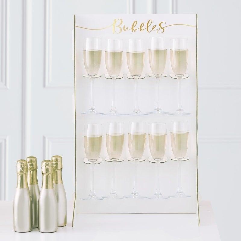 Свадьба - Gold Wedding Drinks Holder // Prosecco Wall // Wedding Reception // Guest Drinks //Wedding Decorations // Table Decoration // Party Treats