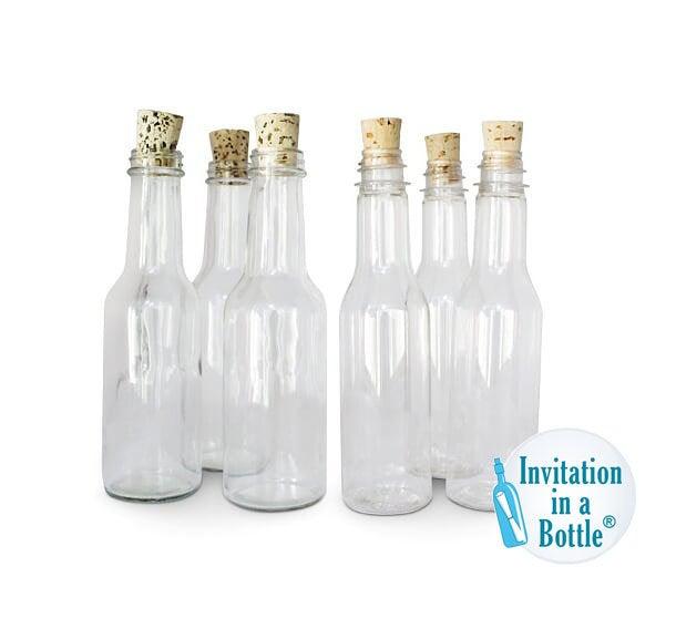 زفاف - Bottles and Corks for Message In A Bottle Invitations, Party Favors or Craft Projects, Invitation / congratulation in a bottle