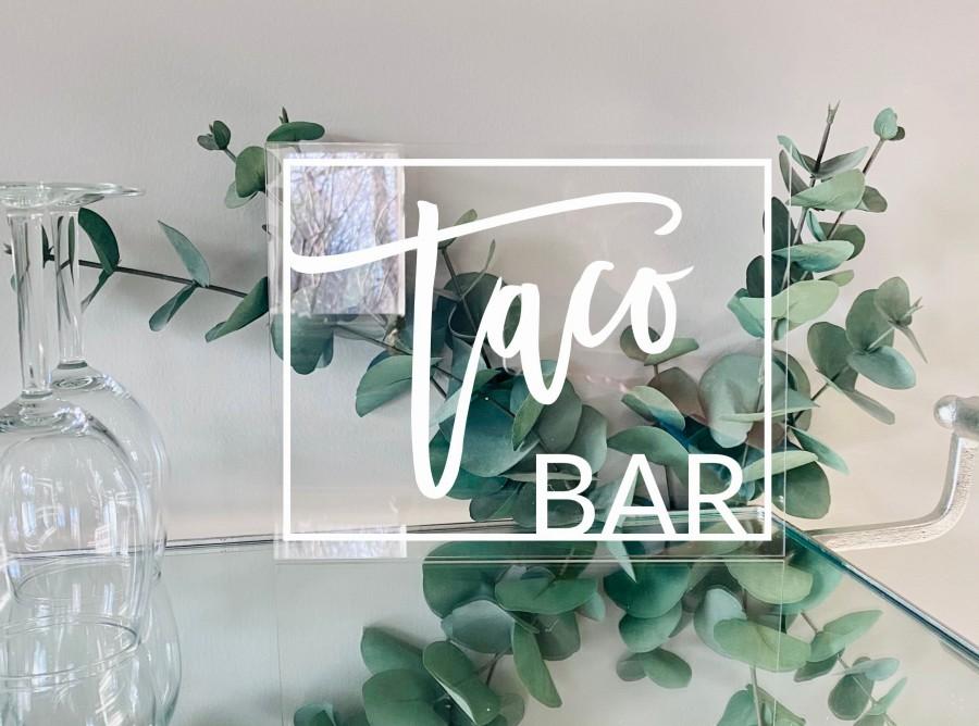 زفاف - Taco Bar Sign 