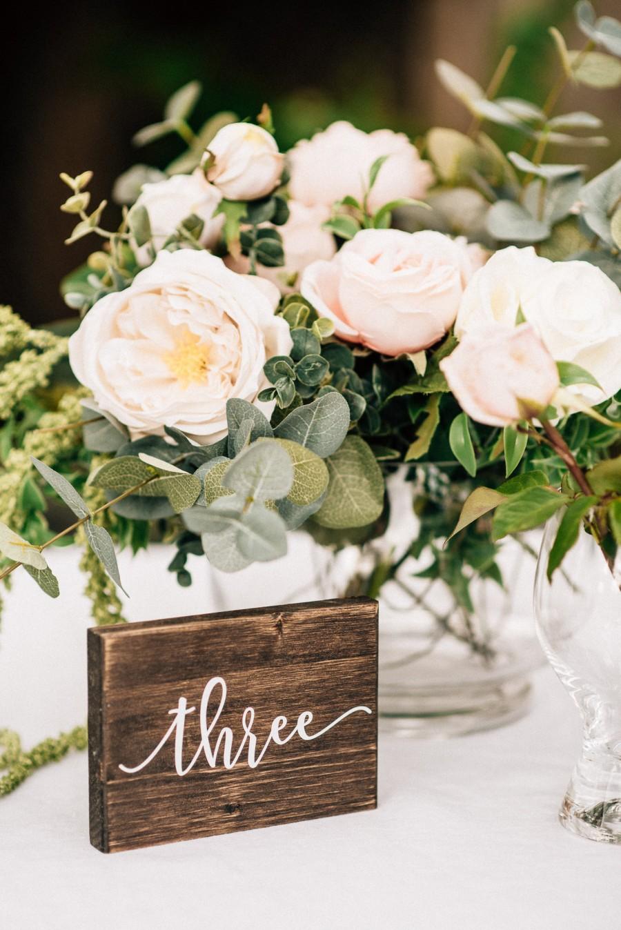زفاف - Wedding Table Numbers - Rustic Table Decor - Wooden Table Numbers - Wedding Reception Decor