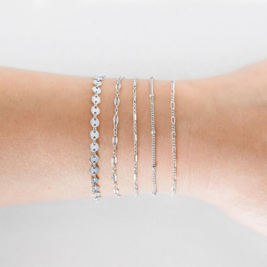 Wedding - Dainty Silver Bracelet / Sterling Silver Bracelet / Silver Layering Bracelet / Thin Silver Bracelet / Everyday Bracelet / Minimalist Jewelry