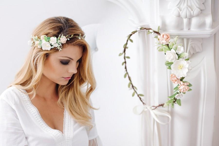 Свадьба - Bridal Flower Crown, Vintagre, Fairy Crown,Floral garland, Festival or Bridal Hair Wreath, Hair Flowers, Photo Shooting Hair band Headband