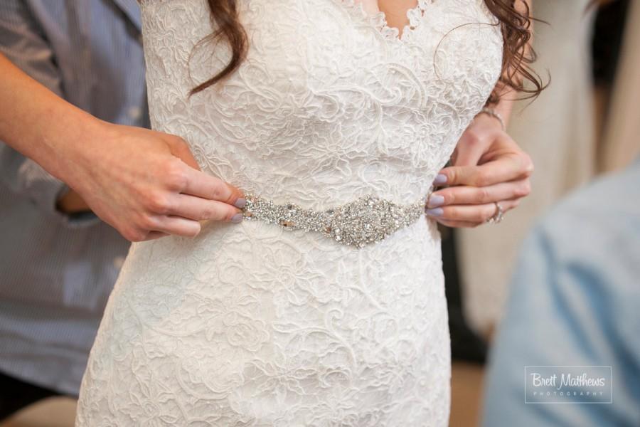 زفاف - Maisie Beaded Crystal Embellishment Belt Sash Designer Sashes Applique for Wedding bridal Dress