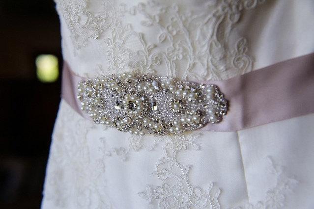 زفاف - Bridal Sash, Beaded Sash, Wedding Dress Sash, Crystal Belt, Embellishment, Applique, pearls