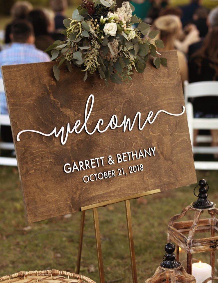 Свадьба - Wedding welcome sign 