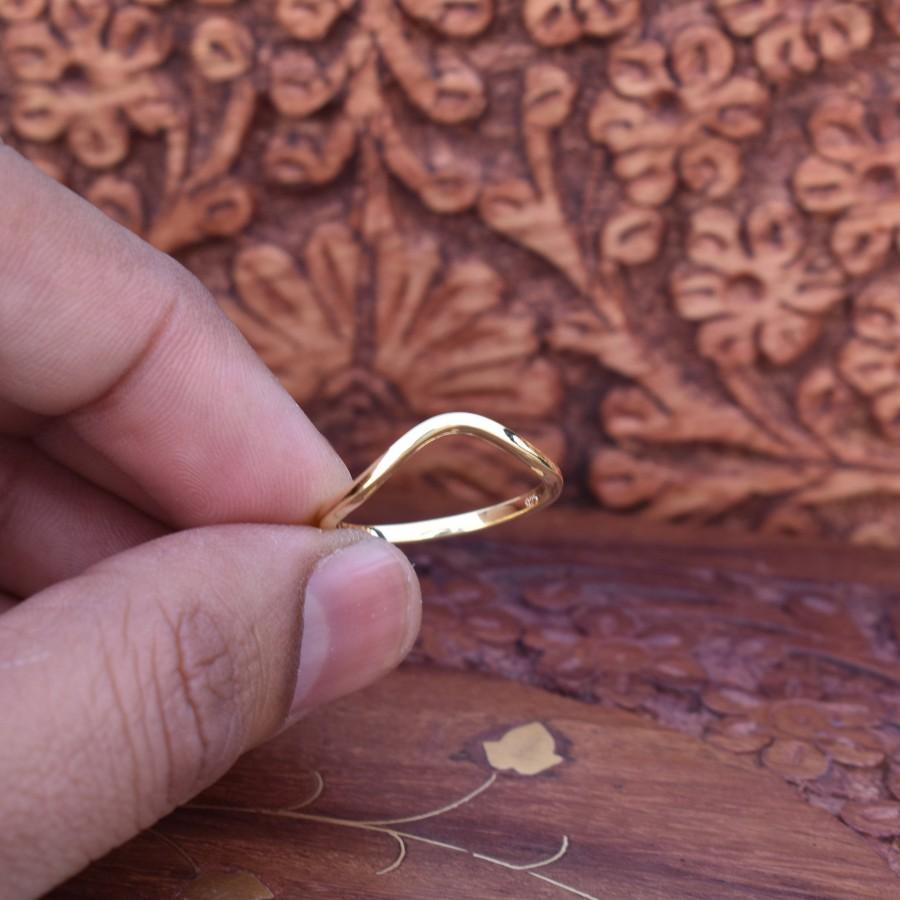 زفاف - Curved Engagement Ring Curved Wedding Ring Curved Wedding Band Rings for Women Curved Handmade Ring Aniversery Gifts for Her Bridal Ring