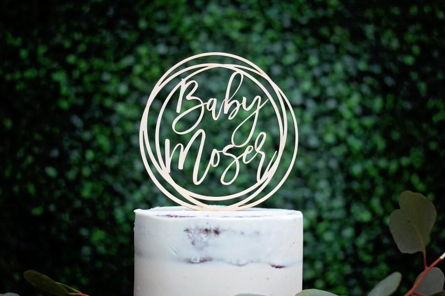 Свадьба - Personalized Baby Shower Cake Topper, Baby Name Cake Topper, Wood Name Cake Topper, Custom Baby Name Topper, Baby Shower Decorations