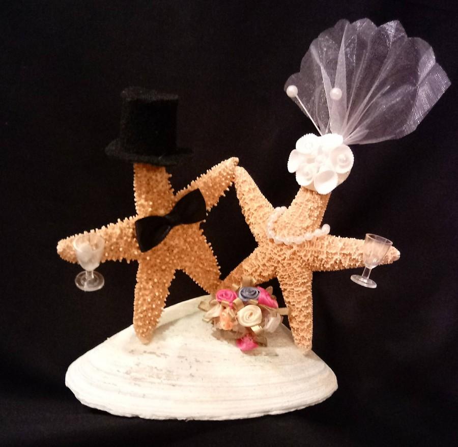 Свадьба - Nautical Wedding Cake Topper - Beach Wedding