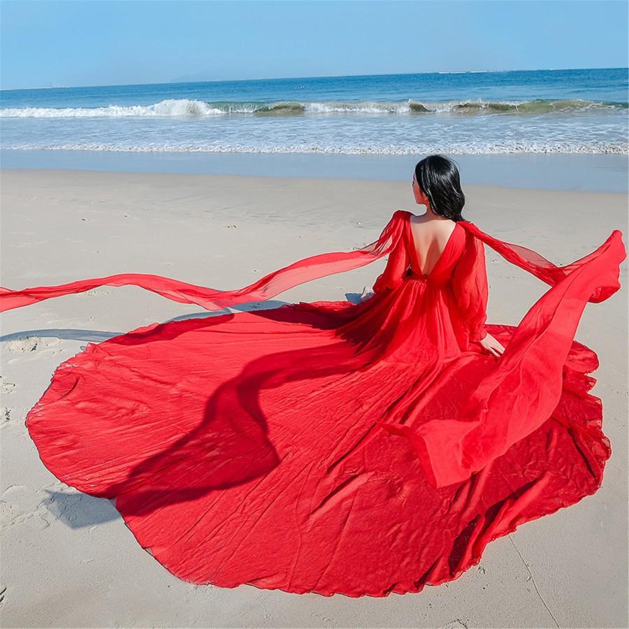 Mariage - Summer Sundress,Casual Women Dresses,Bohemian Maxi Long Beach Swing Dress,Beach Backless Loose Lace Up Hollow Out Sexy Vintage Long Dress