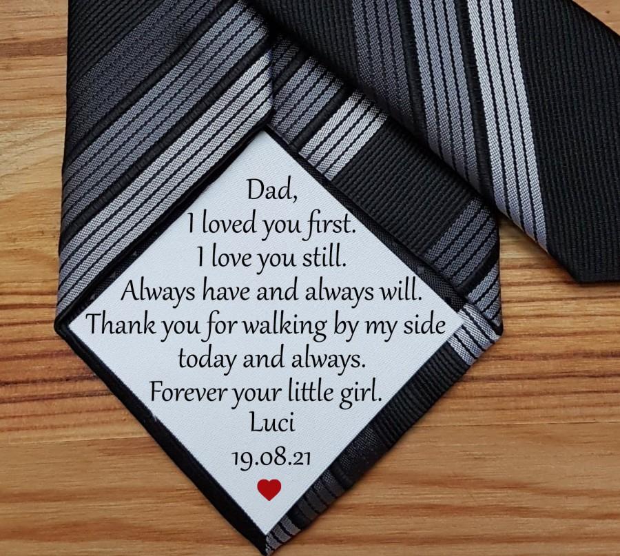 Mariage - Wedding Dad Tie patch, Suit Label, Personalized Tie Patch, Father of the Groom, Thank You Dad Label, best man, stepdad, iron on tie patch