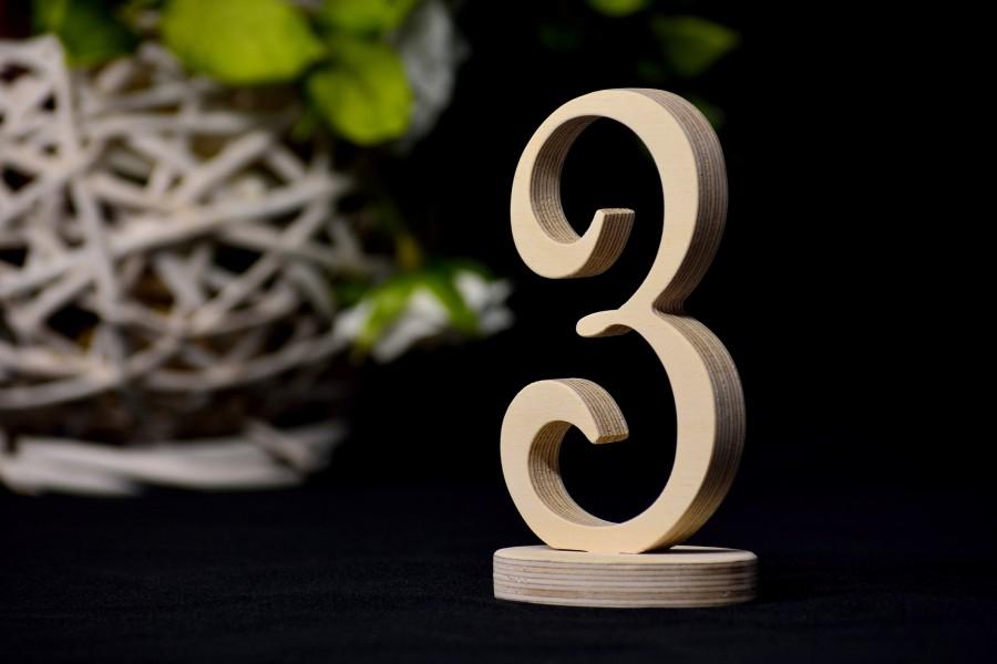 Wedding - DIY Table Numbers, Table Number Wood, Wooden Number, Standing Numbers, Wooden Numbers, Rustic Table Numbers, TNF5-120-NOT PAINTED