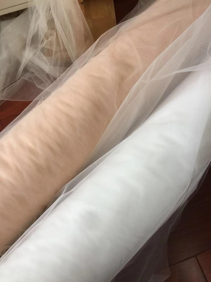 زفاف - 300cm wide soft flowy tulle lace fabric for bridal veils, wedding gown lining bridal veil lace tulle fabric