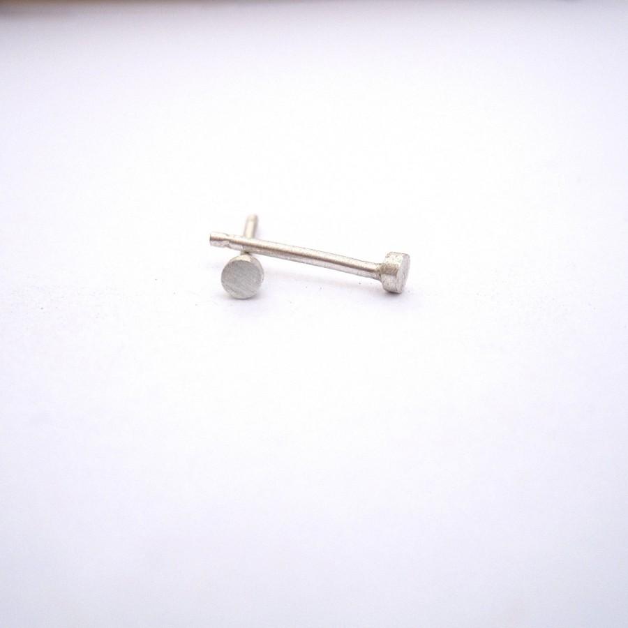 Свадьба - 2mm Sterling Silver Stud Earrings cartilage stud gold stud simple silver studs simple studs silver studs Confetti 0139