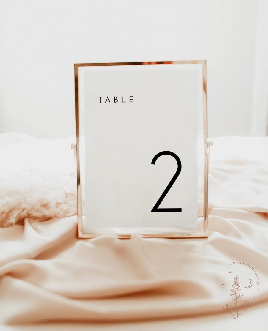 Hochzeit - Modern Minimalist Wedding Table Number 