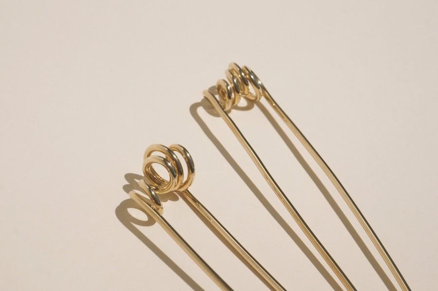 Свадьба - Brass Hair Pin, Minimalist Hair Stick, Simple Hair Pin, Gold Hair Pin, Brass Hair Stick, Women Hair Accessories, Mothers Day Day, Wife Gift