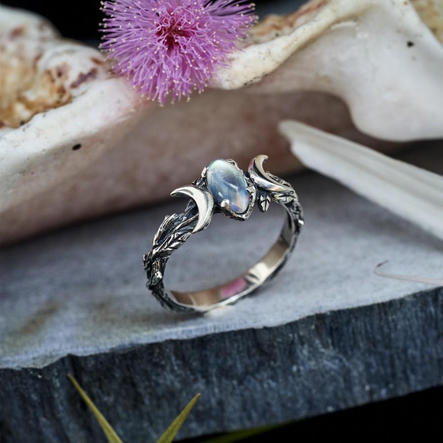 Свадьба - Moonstone Ring “Soma” Sterling Silver 