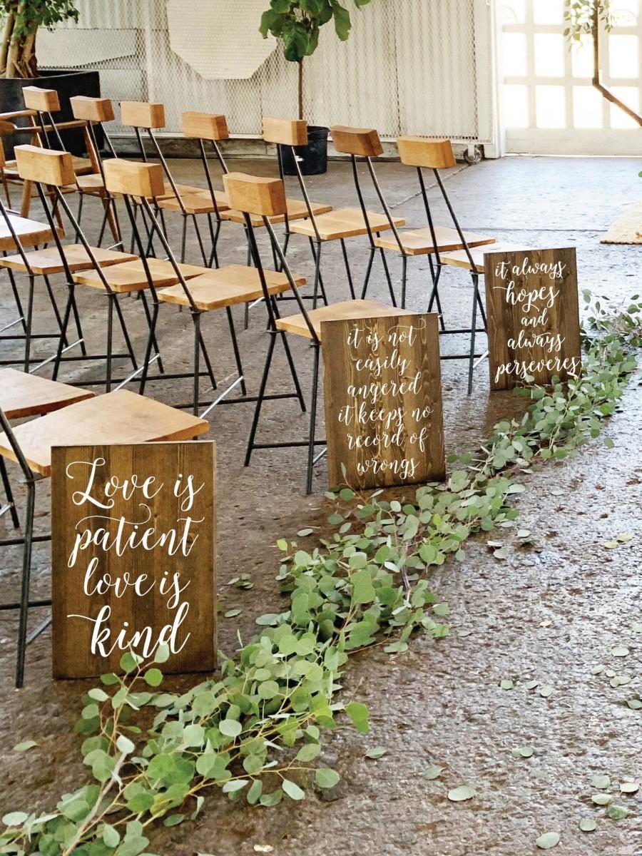 Wedding - Set of 6 Wedding Aisle Signs
