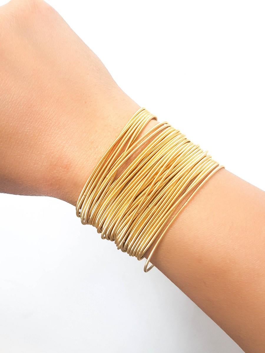 زفاف - Mother Day Sale - Gold guitar string bracelets, silver spring bracelets, Stainelss steel bracelet, Stack bracelets, bracelets set gold