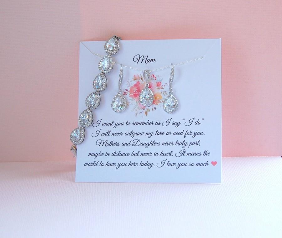 Hochzeit - Mother of the Bride Jewelry Set, Mother of the Groom Set, Mothers' Gift, Future Mother in Law, Personalized Mothers Gift from Bride or Groom