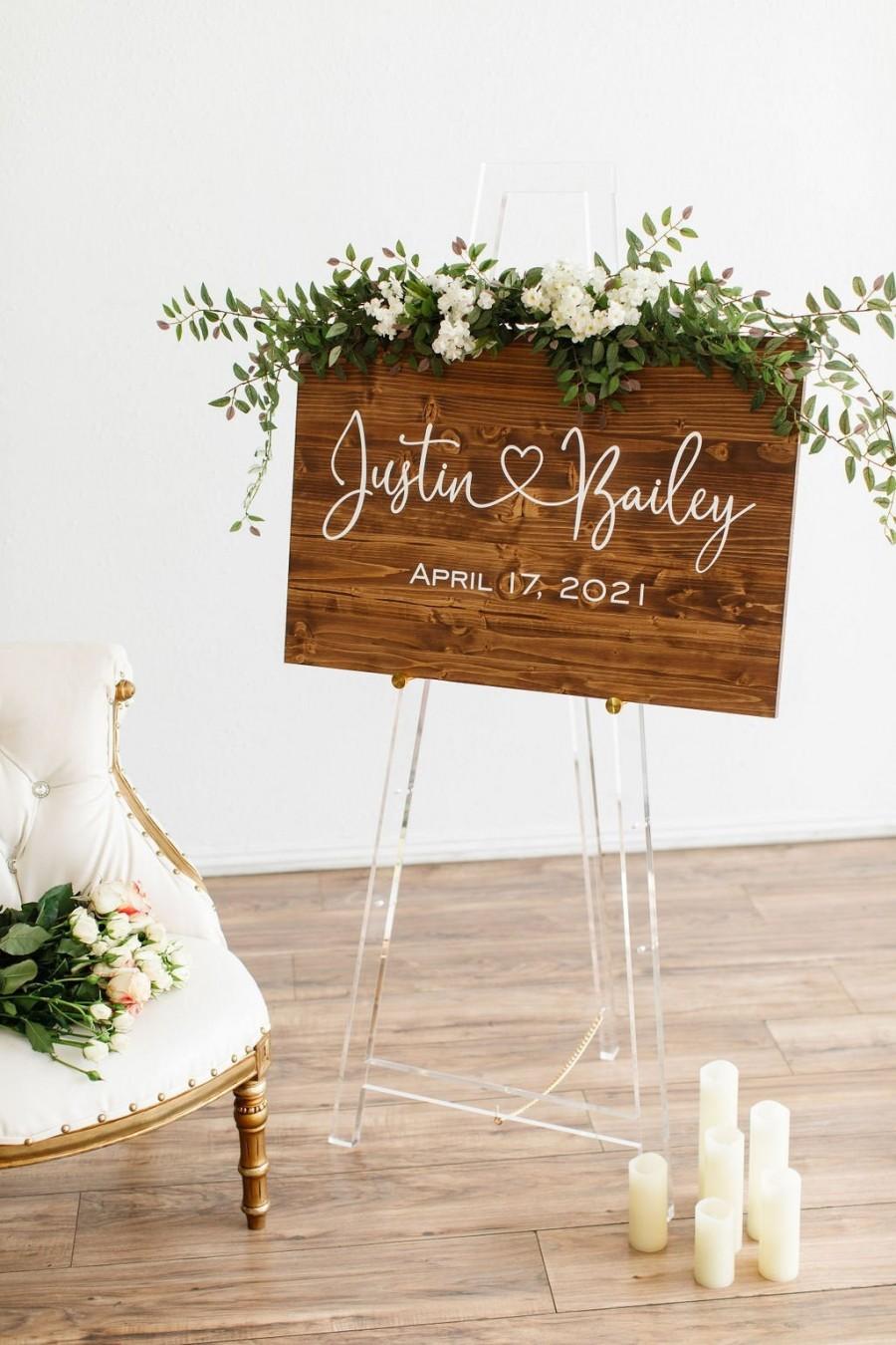 Mariage - Wedding Sign, Wedding Welcome Sign, Welcome Wedding Sign Wood, Wedding Signage, Wooden Wedding Sign,  Welcome Board, Wedding Decor