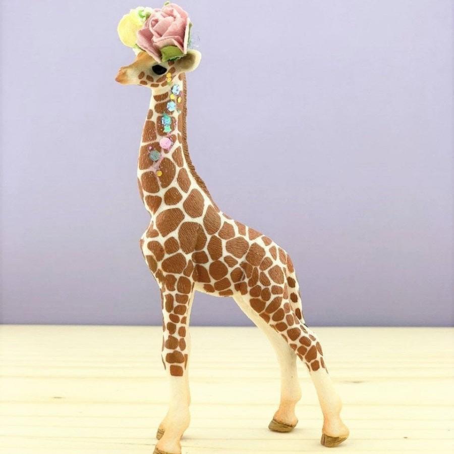 Mariage - Giraffe Calf Cake Topper/Safari Party Cake/Safari Animal Cake Toppers/Party Animals/Baby Giraffe
