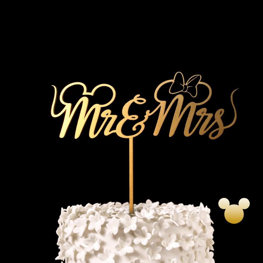 زفاف - Mr & Mrs Disney Wedding Cake Topper -  Keepsake Wedding Cake Toppers
