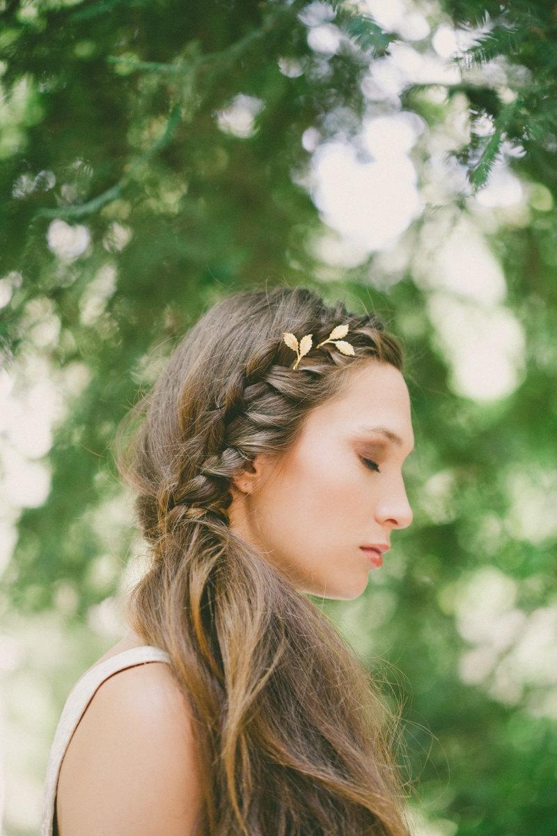Свадьба - Gold Bridal Hair Pins Bridal Bobby Pins Bridal Hair Clips Gold Grecian Bridal Hair Accessories Greek Goddess Grecian Weddings Grecian Bride
