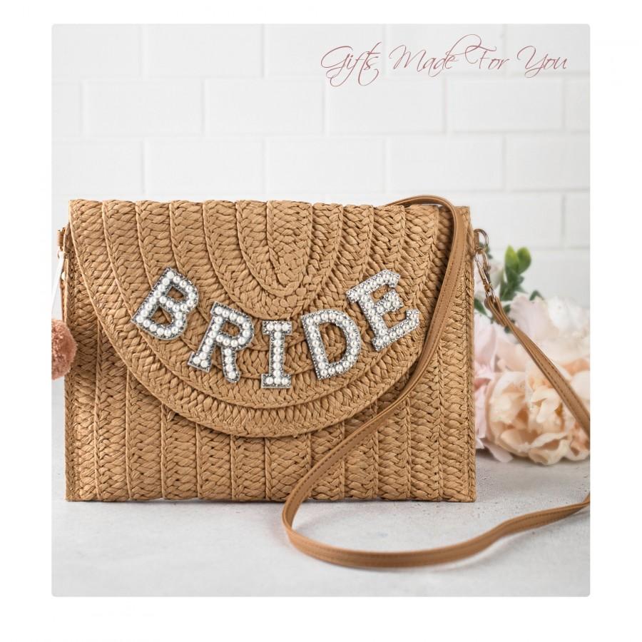 Свадьба - Bridal Shower Gift for Bride to Be Engagement Gift Ideas Honeymoon Bride Straw Purse Bride Gift Ideas Wedding Gift Bride Mother's Day Gift