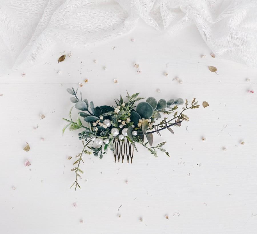 زفاف - Flower hair comb, Beaded hair comb, flower hair comb with beads, Flower hair pins, Wedding flower hair clip, Bridal flower hair piece