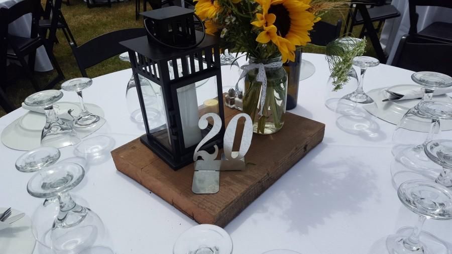 Mariage - Wedding 4" Table Numbers  (1-50) Free standing Galvanized Steel table numbers 5" tall over all & 4" wide