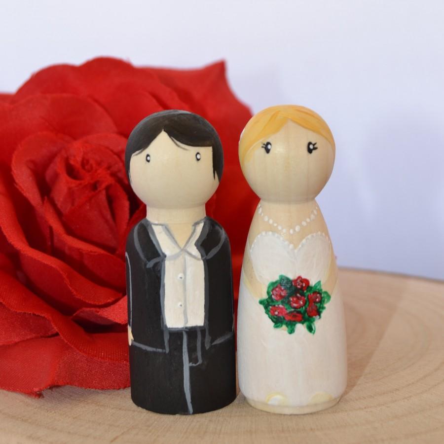 Mariage - CUSTOM Wedding Peg Dolls 