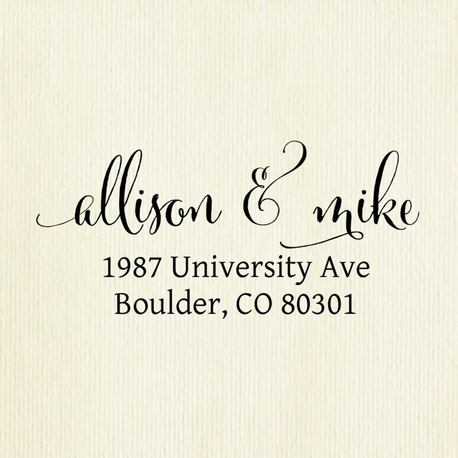 Mariage - Personalized High Quality Rubber Address Stamp, Wedding Stamp, or Unique Gift for Housewarming or Birthday, Calligraphy font