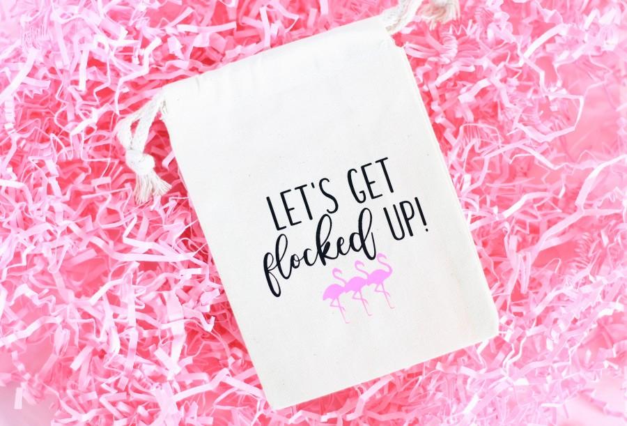 Wedding - Let's Get Flocked Up Hangover Kit - Bachelorette Party Favor Bag - Flamingle Favor Bag - Flamingo Hangover Kit - Let's Flamingle Party
