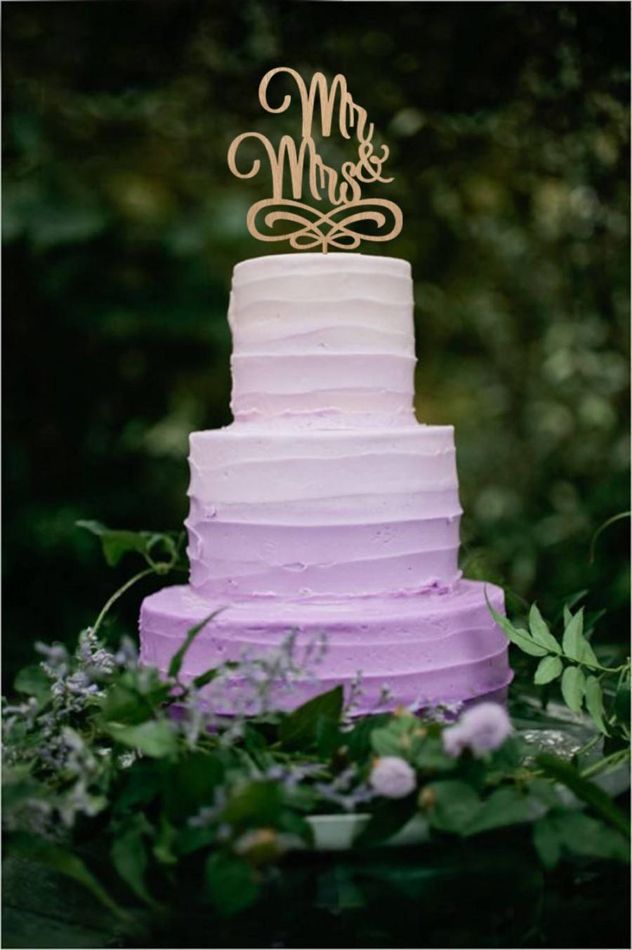 Mariage - Mr & Mrs Wedding Cake Topper Wedding Date Topper Wooden Cake Topper Monogram Cake topper Rustic Wedding Personalized Topper Last Name Topper