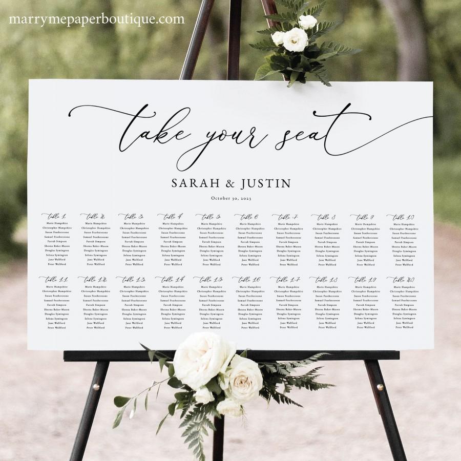 Hochzeit - Classic Seating Chart Template, Elegant Wedding Seating Plan, Printable, INSTANT Download, Templett, Fully Editable