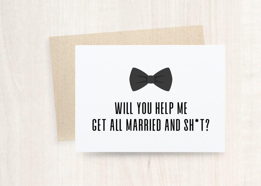 Mariage - Funny Groomsman Card, Groomsman Proposal Cards, Funny Best Man Card, Will You Be My Groomsman, Be my Best Man Card