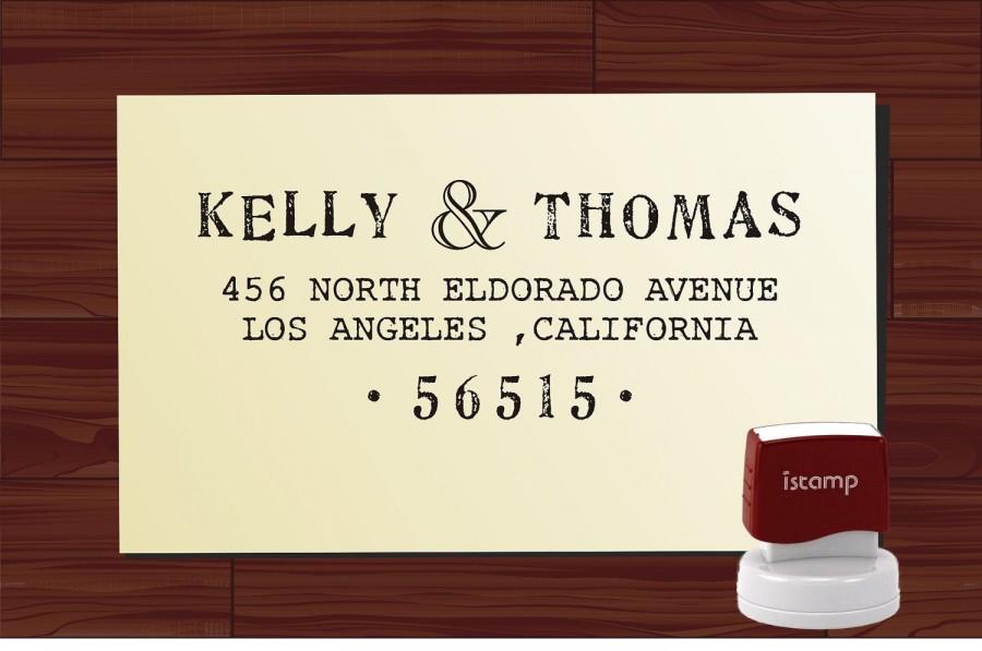 Wedding - Custom  Return Address Stamp  - SELF INKING  - style 1125-  personalized wedding or christmas gift