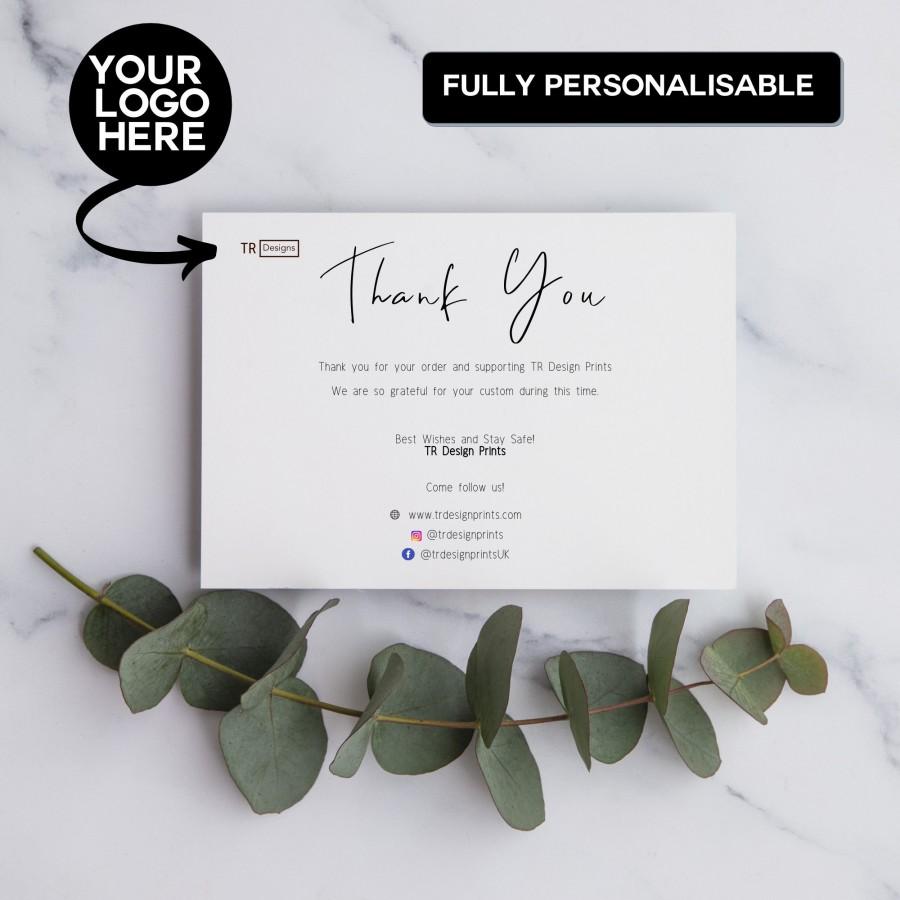 Mariage - Personalised Thank you for your order packaging cards 