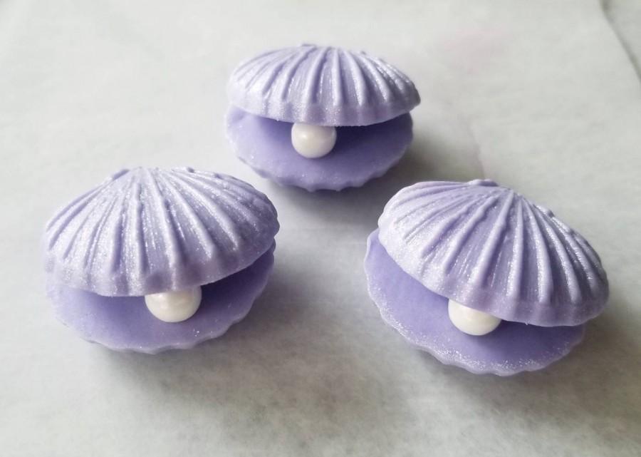 Mariage - Mini Pearl Scallop Fondant Cake/Cupcake Toppers