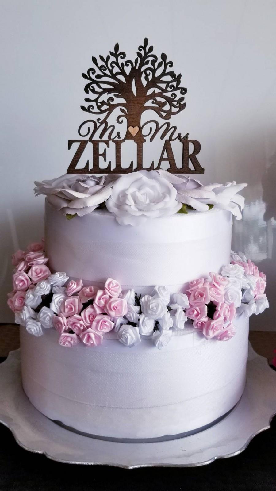 Hochzeit - Wedding Cake topper. Tree of Life Cake topper. Custom Mr & Mrs Wedding Cake Topper Wood Wedding Cake topper Custom Wedding Cake Topper