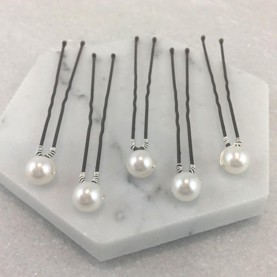 Wedding - Set of 5 Pearl Hair Pins 