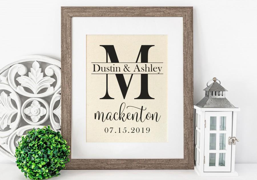 Hochzeit - Wedding Gift, Wedding Gifts for Couple, Personalized Wedding Gift for Bride & Groom, Bridal Shower Gift for Bride, Burlap Wedding Sign