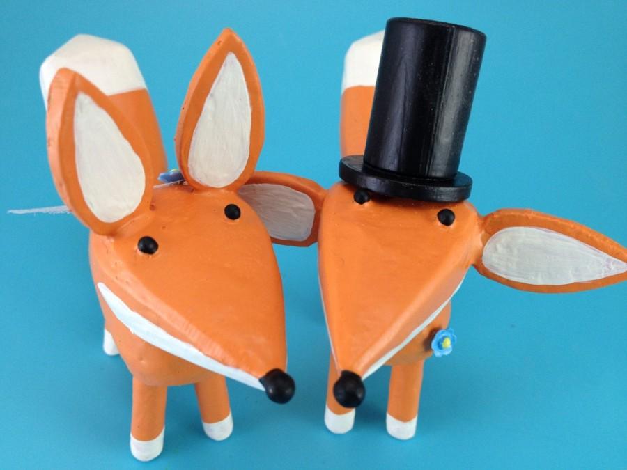 Hochzeit - Fox Wedding Cake Toppers